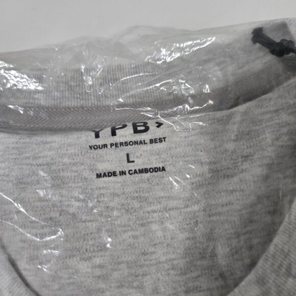 Abercrombie YPB Active Cropped Heavyweight Cotton Jersey Tee - Size Large - Picture 4 of 6